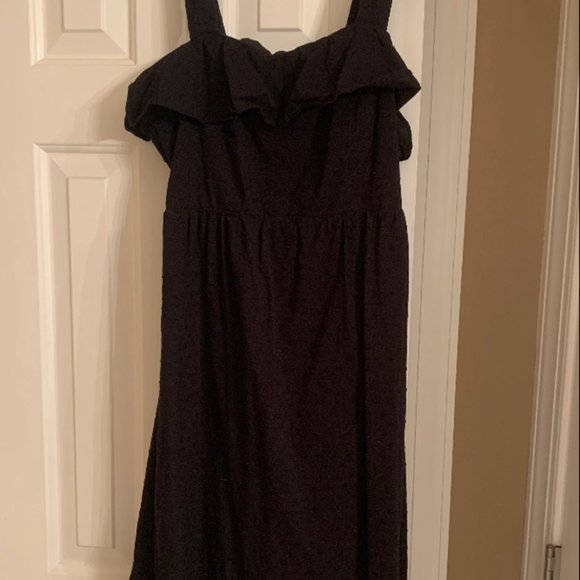 J. Crew Dresses J Crew Black Cotton Swiss Dot Midi Sundress Black - Picture 3 of 4